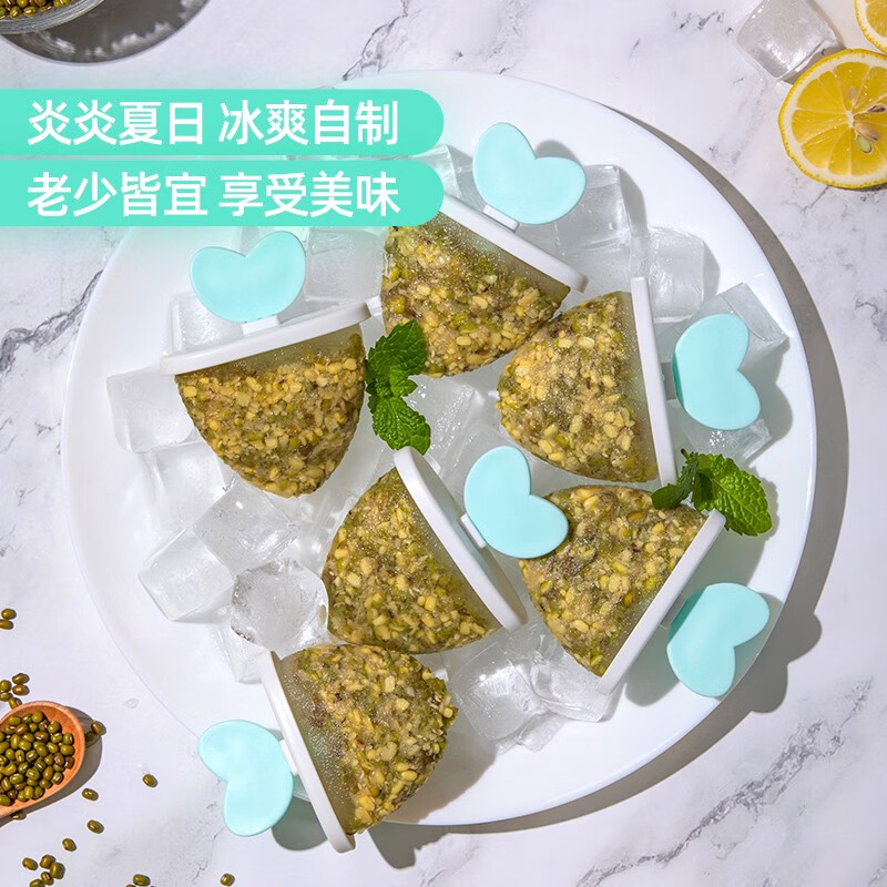 茶花（CHAHUA） 茶花PP塑料冰棒模具冰棍模冰棒模型自制雪糕冰淇淋模具 【颜色随机】1组6支_桃心小可爱