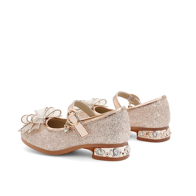百丽细闪蝴蝶结玛丽珍鞋童鞋2023春季新商场同款公主风单鞋3LQ11A83 粉色 33