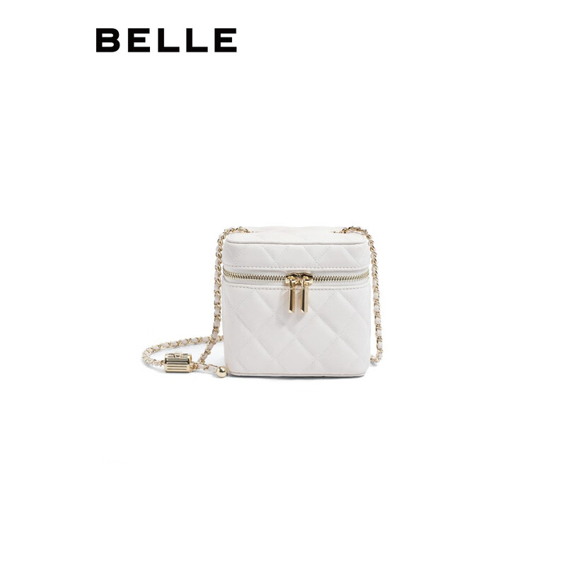 百丽包包女2023夏季新商场同款单肩斜挎绗缝包X6715BX3 米白 F