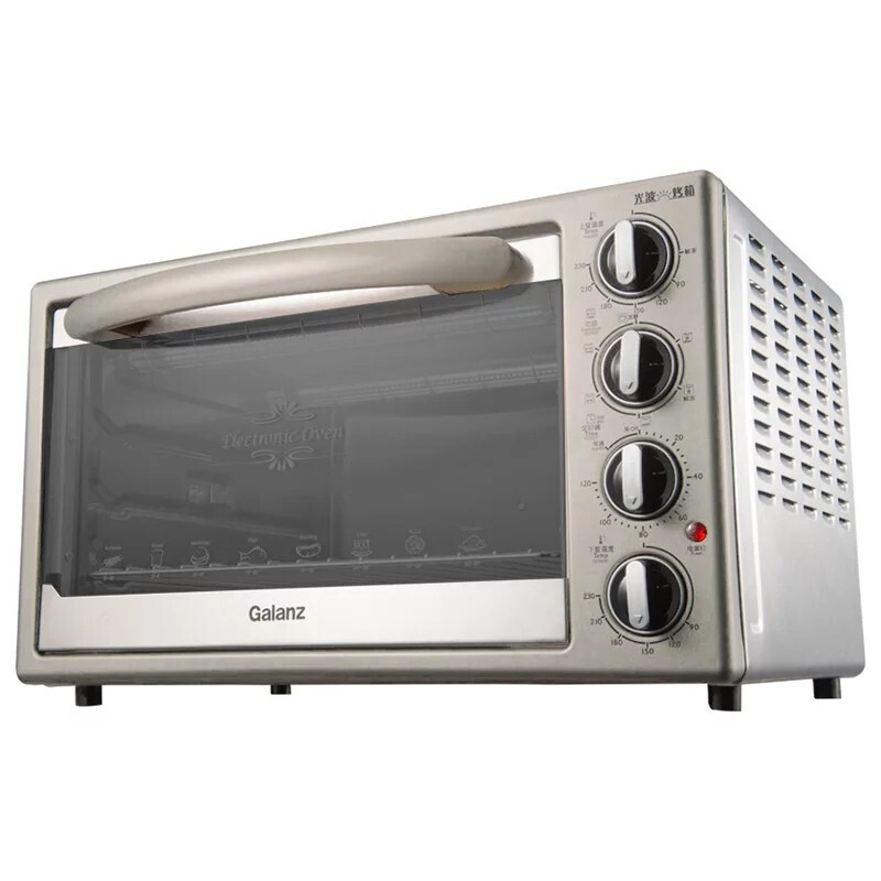 格兰仕（Galanz）家用电烤箱42升光波烤箱不沾油内胆热风循环机械旋钮旋转烤叉多功能烘焙 KG2042Q-H8S