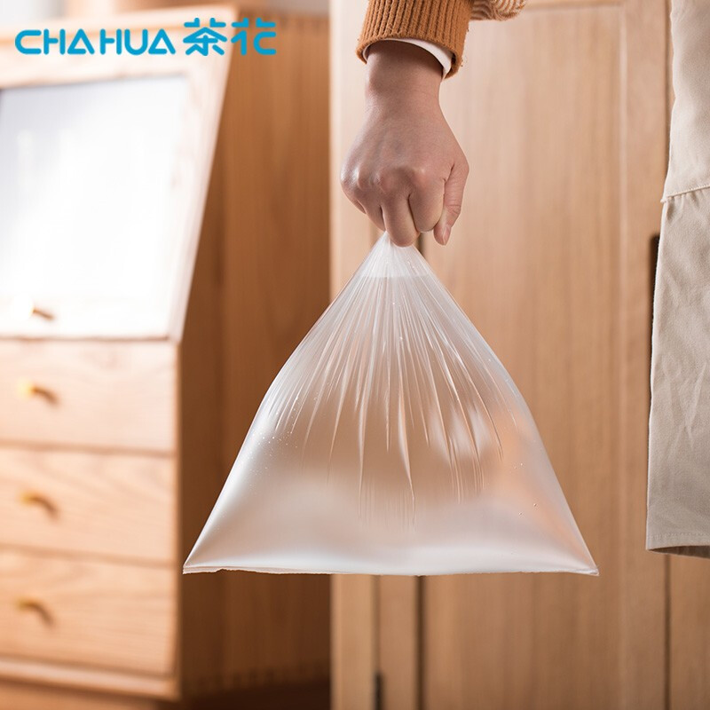 茶花保鲜袋断点式家用经济装食品袋加厚连卷密封袋冰箱冷冻袋微波 【500只】优易撕*保鲜袋S（17*25cm）
