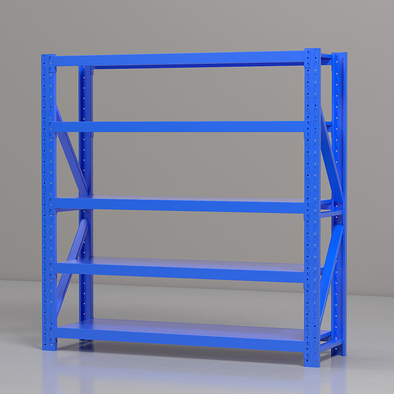 臻远ZYJJ-HJ-071仓储货架重型货架蓝色五层主架2000*500*2000mm/500kg