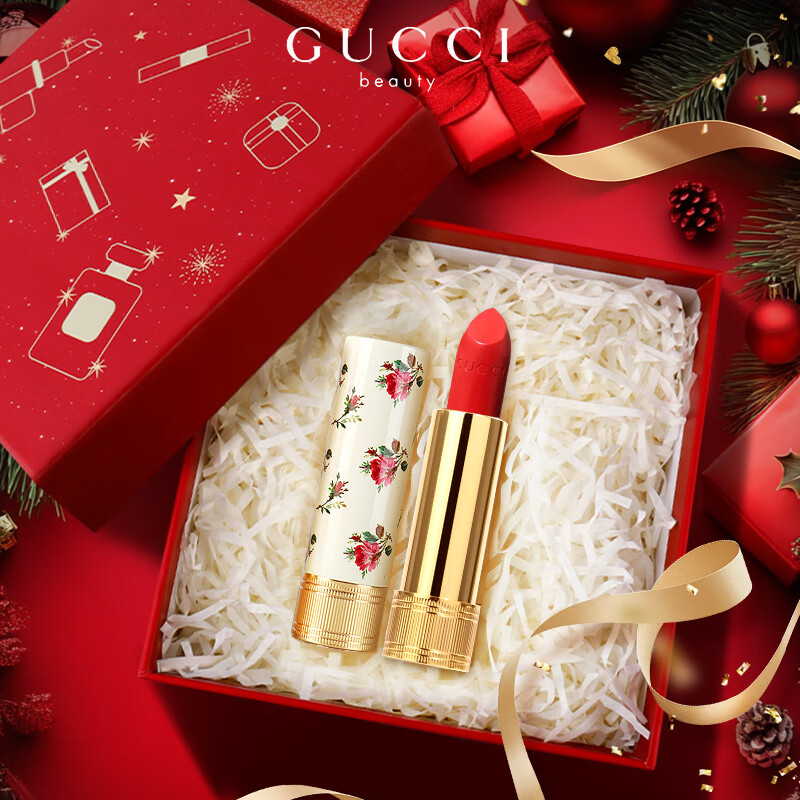 古驰圣诞节礼物 送女友古驰口红香水礼盒套装生日礼物女