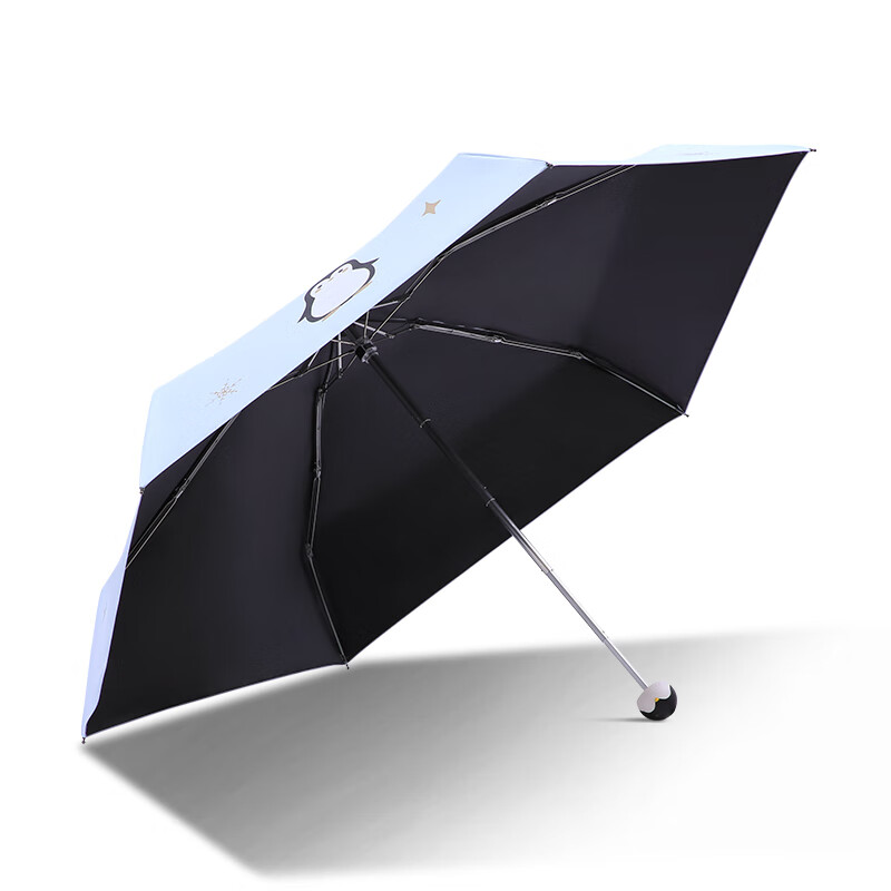 天堂伞轻小便携口袋胶囊伞防晒太阳伞企鹅学生晴雨伞两用男女 净空蓝