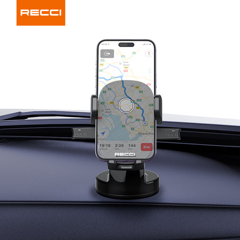 RECCI锐思RHO-C29小巧自动锁设计一键式夹紧设计单手操作方便简单 车载手机支架