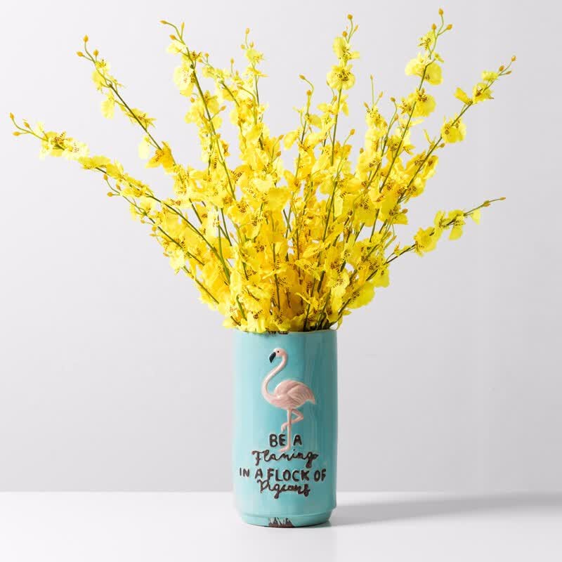 绢花跳舞兰客厅装饰高仿真花绢花假花花瓶花艺玄关卧室房间摆件装饰品黄色跳舞兰 8支 如图 花瓶花艺 家装软饰 家居日用 上海智炫堂游戏软件开发有限公司