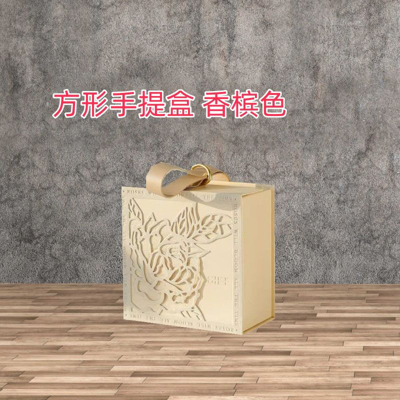 香槟色+拉菲草 大号25*25*12