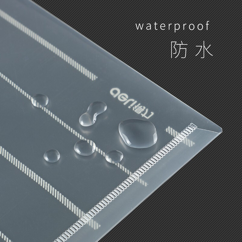 得力（deli） 加厚大容量a4文件袋塑料按扣袋学生用收纳袋档案资料袋票据防水文件资料夹试卷袋 8308 蓝色10个