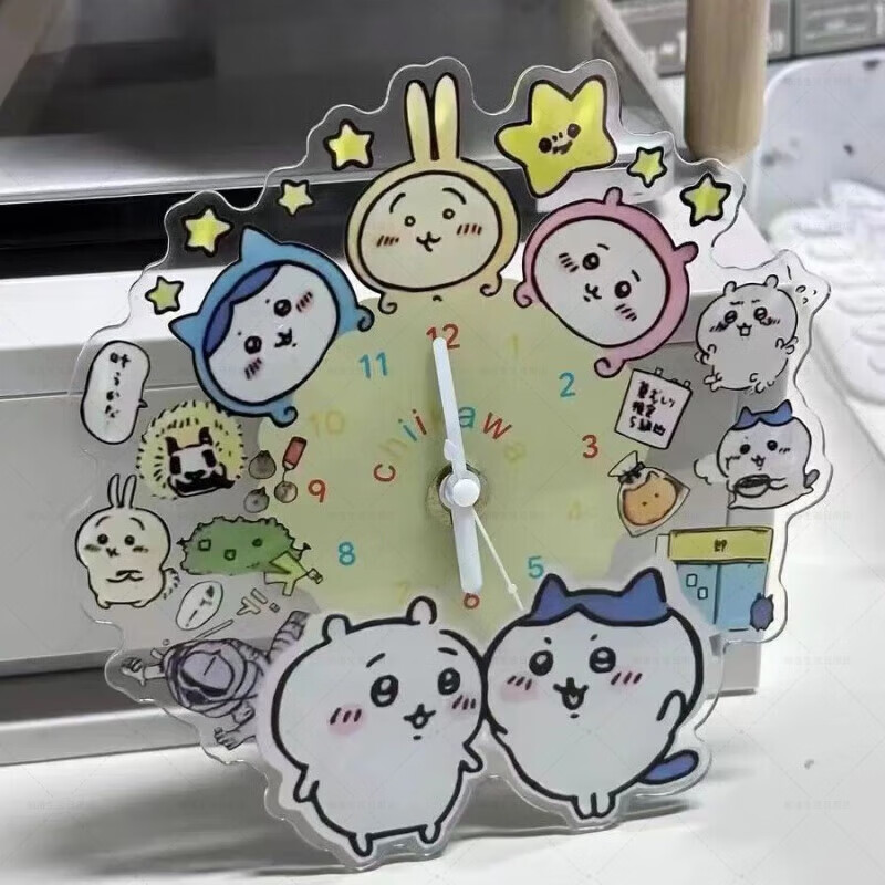 时钟家用客厅挂墙装饰桌面摆件摆台式亚克力挂钟人礼物