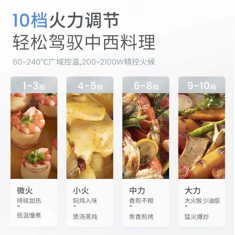 摩飞电器（Morphyrichards） 电磁炉家用大功率2100W匀火加热爆炒十档火力MR8900 MR8900蓝色