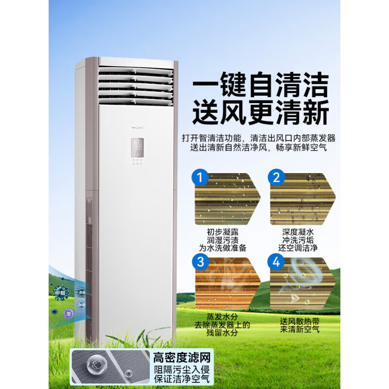 美的（Midea）5匹柜机 新一级能效 变频冷暖 客厅商用柜式空调 RFD-120LW/BSDN8Y-PA401(1)A以旧换新 一价全包