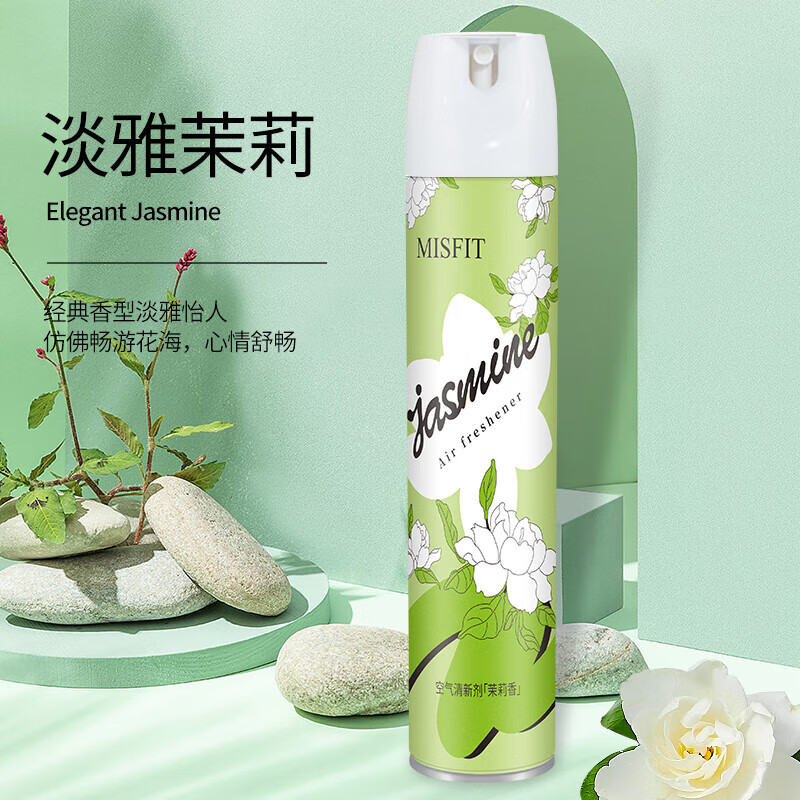 亮晶晶空气清新剂370ml（茉莉香）去异臭味厕所汽车空气净化清新喷雾剂
