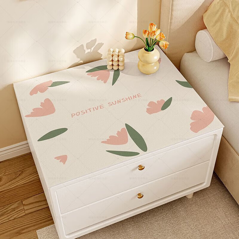 床头柜保护垫床头柜保护垫子防烫防水盖布微波炉防尘垫卧室收纳柜 01-FaFa花语-方横 40*60cm（单件装）
