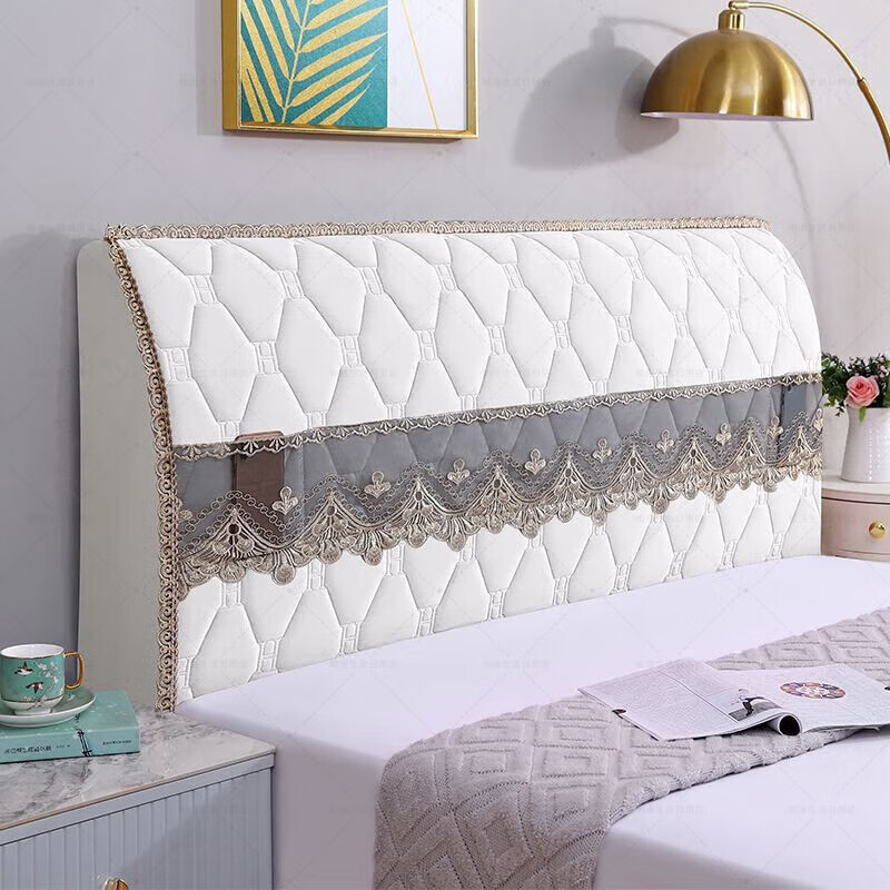 床头罩床头保护套2024万能的绒面加厚夹棉防撞通用实木软包外