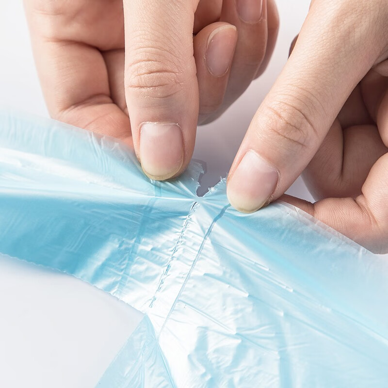 茶花手提式垃圾袋家用厨房卫生间加厚点断式一次性塑料袋背心式 【120只】手提垃圾袋（45*50cm）60只*2