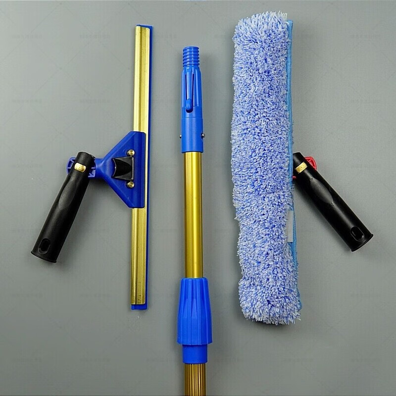 擦玻璃万向万向玻璃刮三件套铜质擦玻璃清洁套餐保洁工具嚓窗户卡 2.4米万向三套件