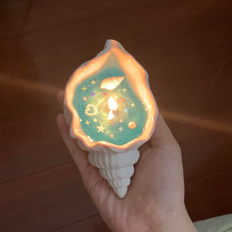 海螺香薰蜡烛海洋风海螺海洋香薰蜡烛摆件贝壳持久留香礼盒浪...