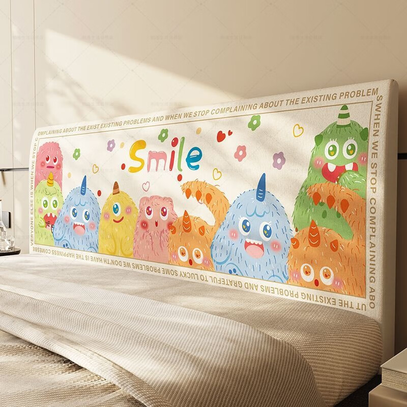 床头罩床头保护套2024新款万能的卡通床头套罩1米5木床硬板靠背软