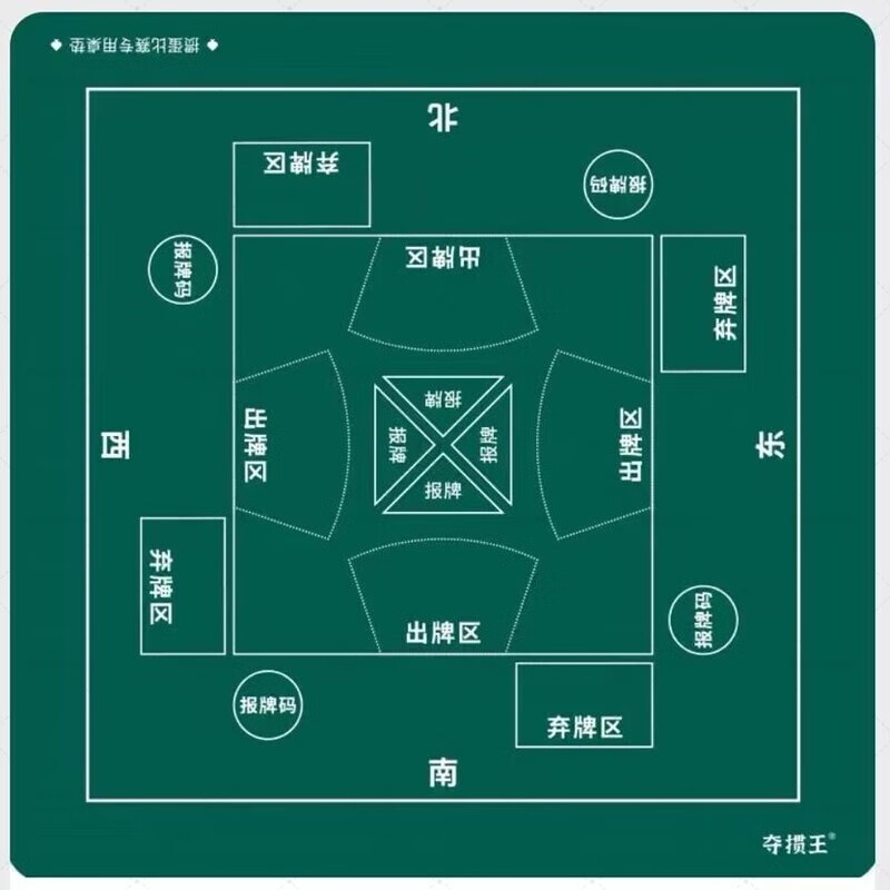 掼蛋专用桌布1米掼蛋比赛桌垫加厚隔音毯子方形垫子麻将桌桌布扑 掼蛋墨绿 80*80厘米（防滑耐磨加厚）