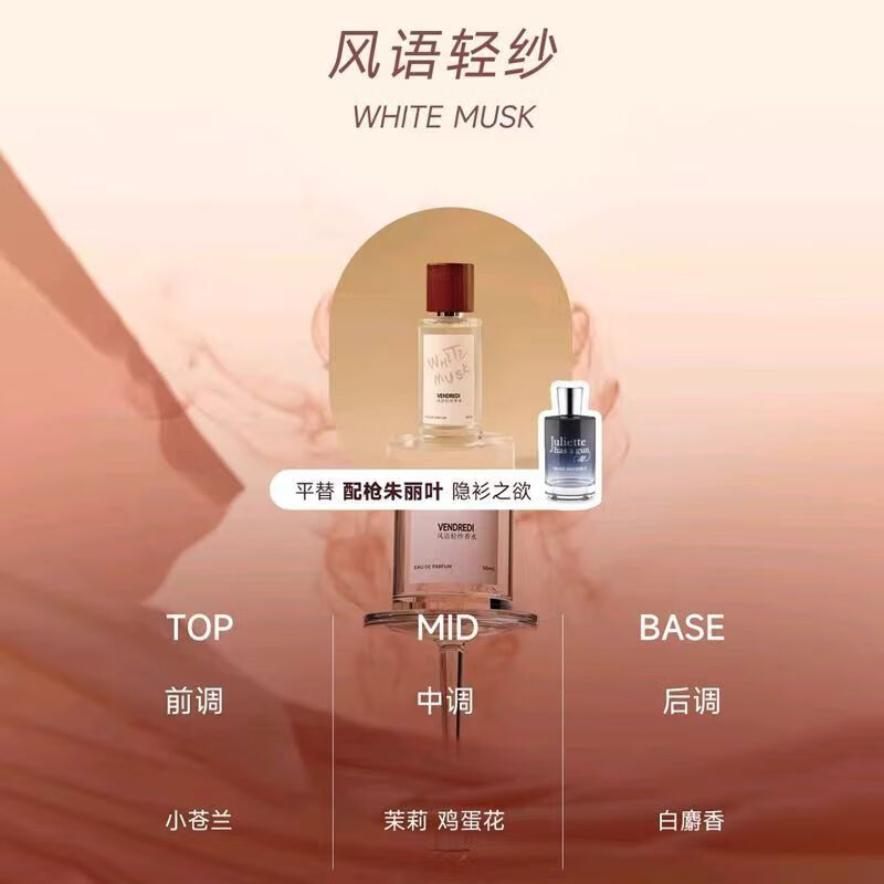 星期五乐园香水女士留香淡香高级小众沉醉蔷薇香水浪漫花香平价50ml新年礼物