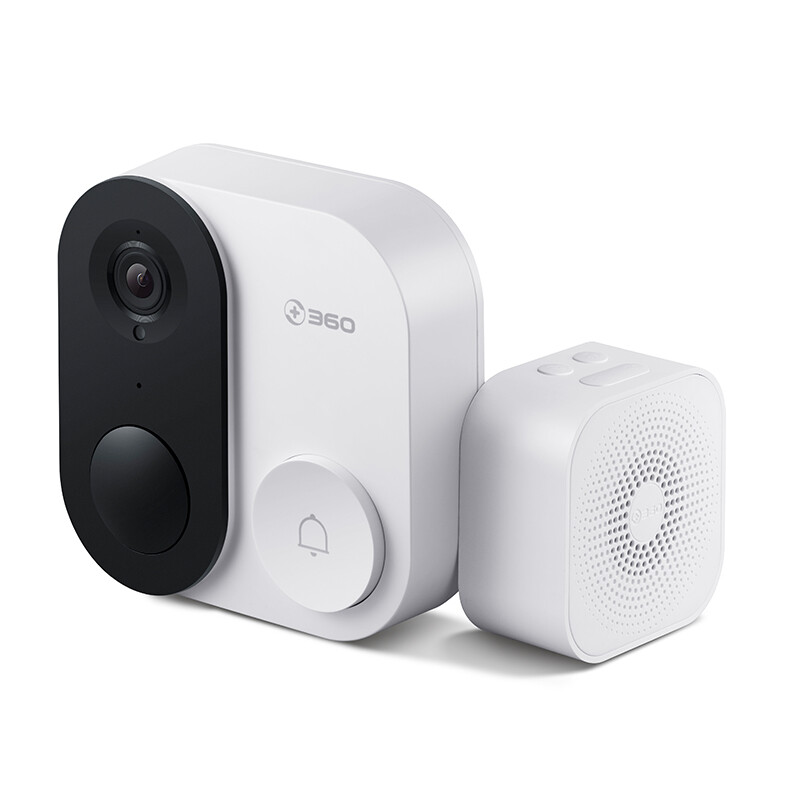360 可视门铃1c d809智能摄像机摄像头可视门铃电子猫眼智能门铃家用