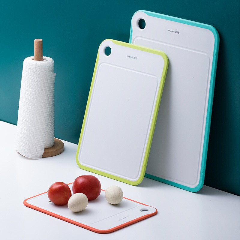 茶花切菜板砧板粘板辅食厨房塑料家用菜板架刀板壁挂面板 海波尔防滑砧板S（024003）