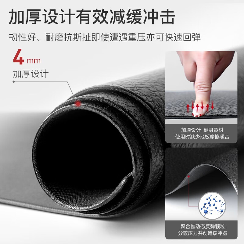 捷瑞特JOROTO美国品牌跑步机垫子隔音减震垫加厚防滑 中号 1米8