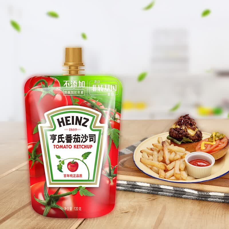 亨氏(heinz) 番茄酱 番茄沙司 120g*4袋装 卡夫亨氏出品