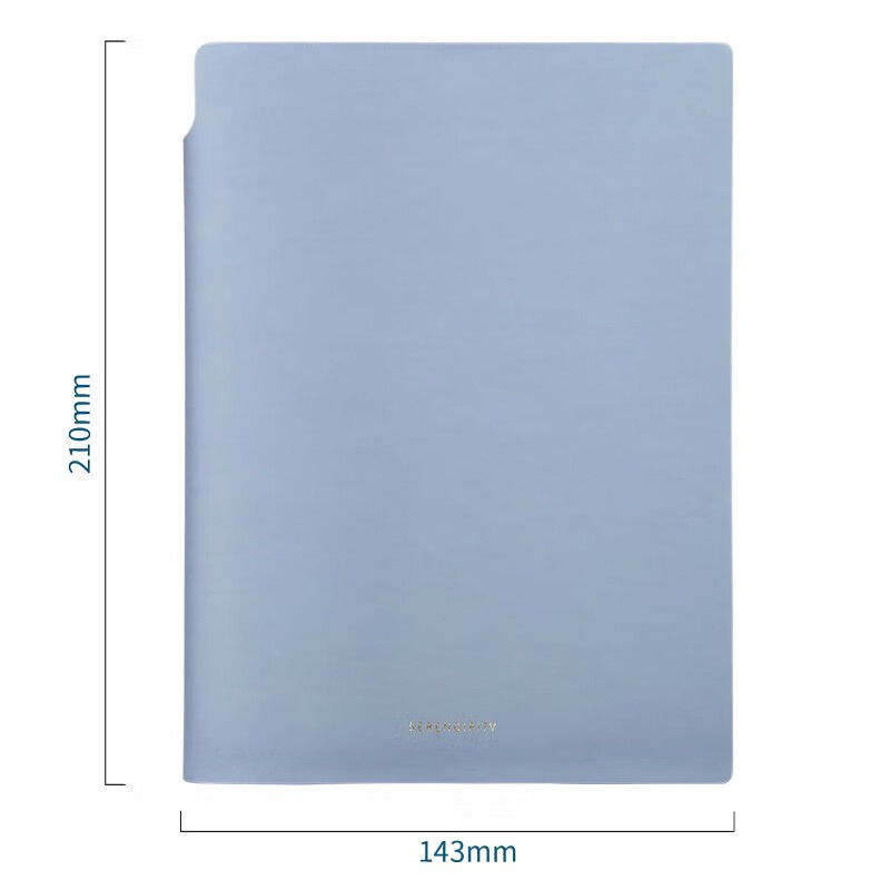 得力（deli）A5皮面本皮面笔记本子肤感笔记本子 学生记事本手账本会议日记本文具软面抄本记事本 夕雾蓝 22290