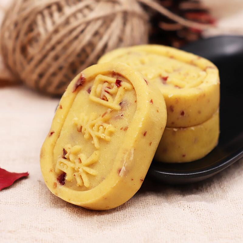 聚春园官方绿豆冰糕传统老式糕点蔓越莓奶黄流心口味特产糕点绿豆糕点心 蔓越莓1盒+奶黄夹心1盒