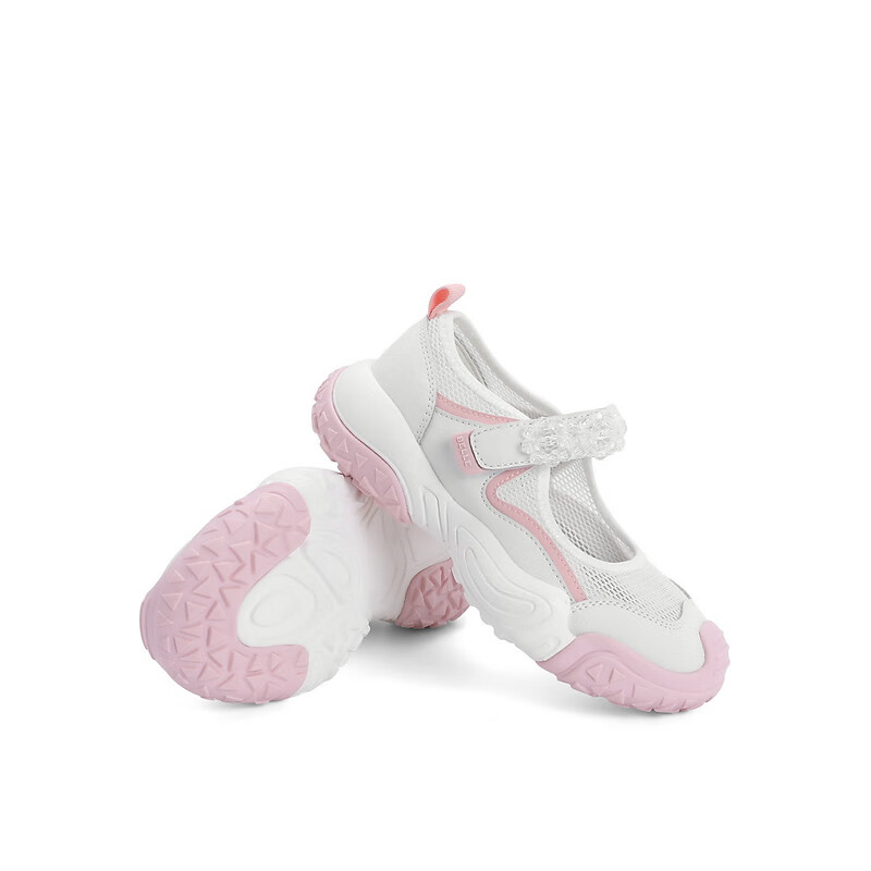 百丽丑萌运动鞋童鞋2023夏季新商场同款透气魔术贴凉鞋A2330B83 白色 28