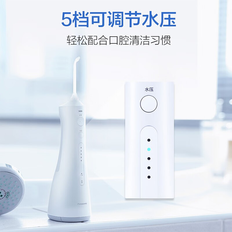 松下（Panasonic） 冲牙器便携式家用水牙线超声波正畸全身水洗洁牙器 七夕情人节礼物送女友送男友 EW1511 EW1511W405