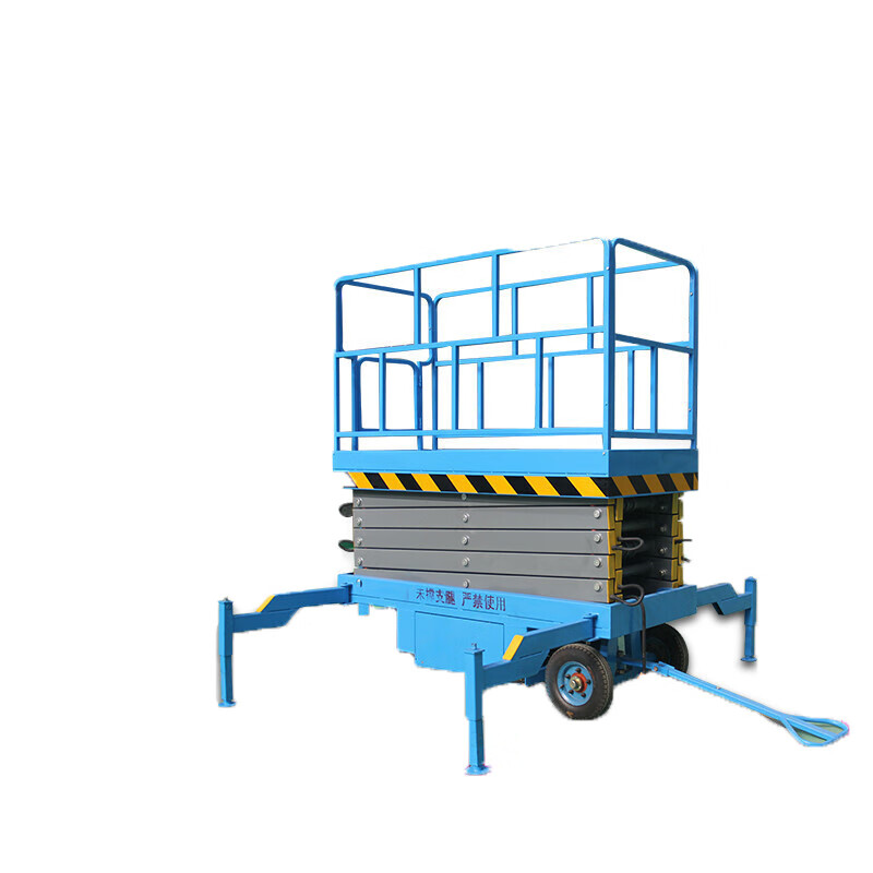 电动升降机移动式升降平台车高空作业车液压起重辅助登高车铝合金单柱双柱小型维修剪叉式升降梯 起重设备 焦作市新筑王材料科技有限公司