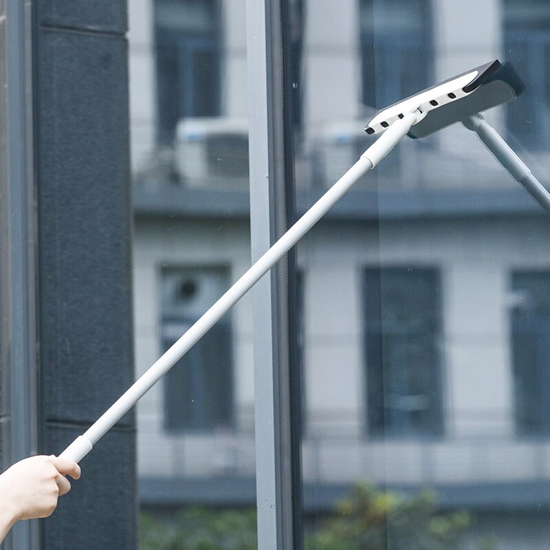 茶花玻璃刮水器家用刮子擦窗器刮水器地刮擦玻璃神器窗户清洁工具 【长柄单个装】易扫净魔术扫把