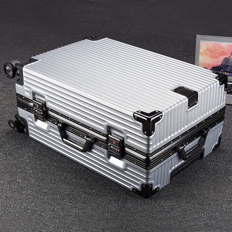 狄斯顿保罗  铝框行李箱女新款拉杆箱万向轮拉杆箱大容量旅行箱登机箱密码箱