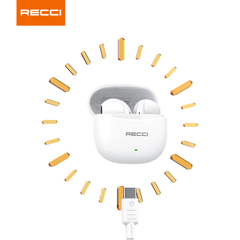 RECCI锐思REP-W81半入耳式设计无感佩戴舒适贴耳久带不痛耳纯享音质 持久聆听蓝牙无线耳机