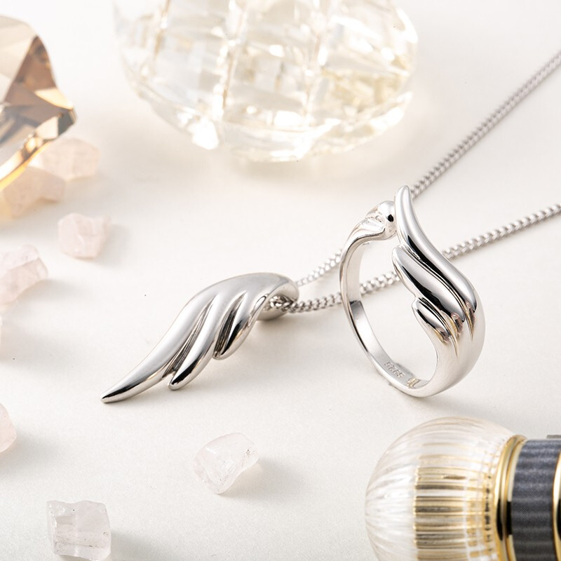 tenshi no tamago天使之卵 925银 实心翅膀戒指 送女友送爱人 10