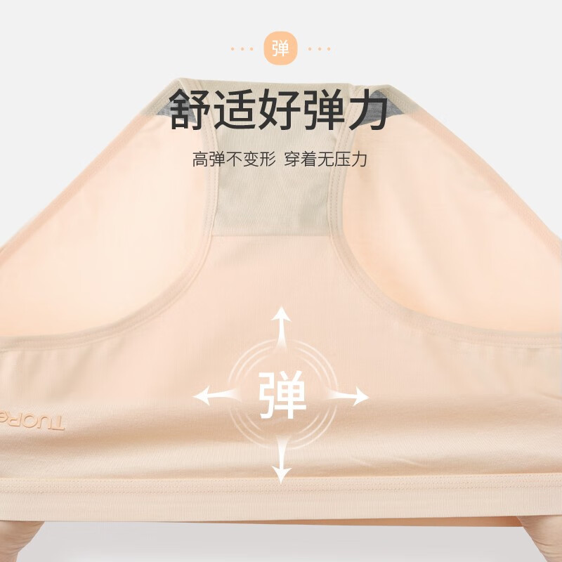 TUORen驼人康君女士棉内裤5A抗菌棉质底档高弹舒适不勒4条装 四个颜色各一条 XL