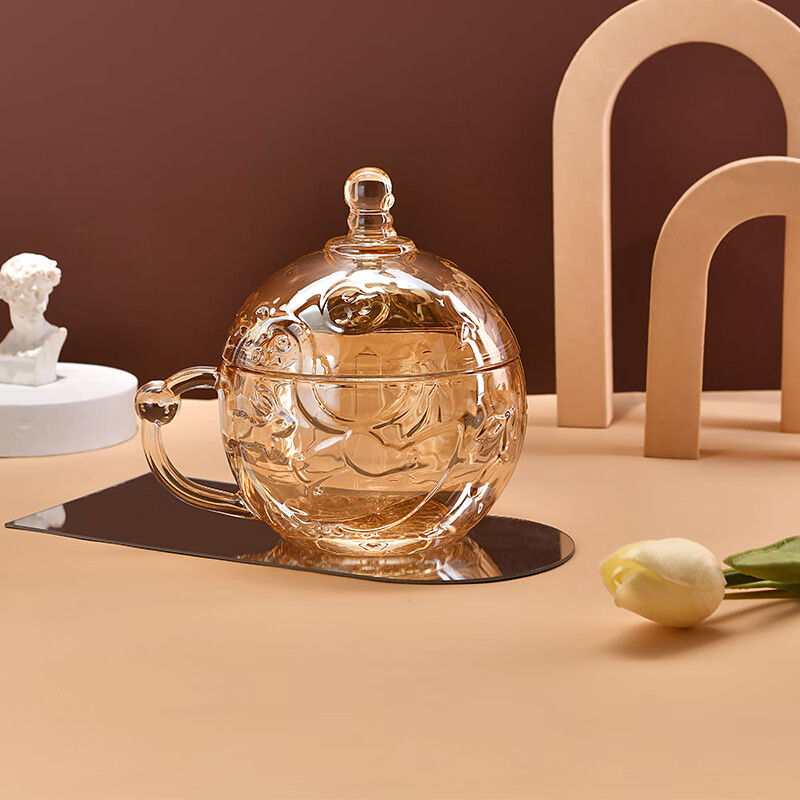 山重山水杯玻璃杯家用牛奶杯大容量客厅家用杯子8010 牛奶杯【礼盒装】