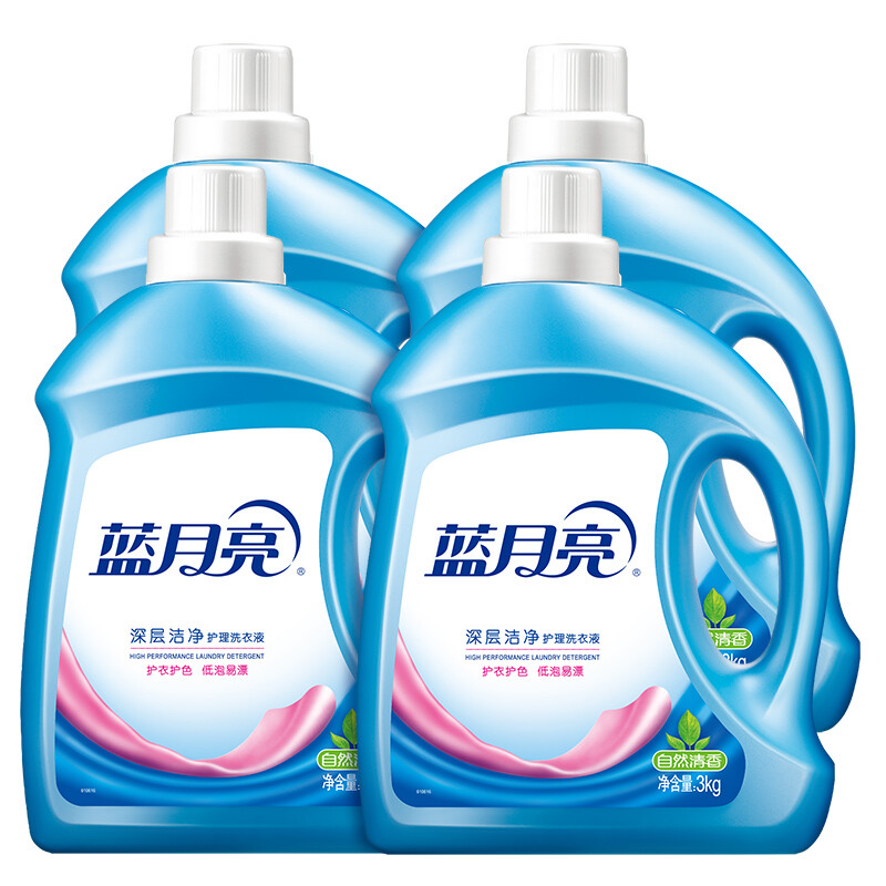 蓝月亮洗衣液 深层洁净护理 (自然清香)3kg*4瓶 企业采购 员工福利