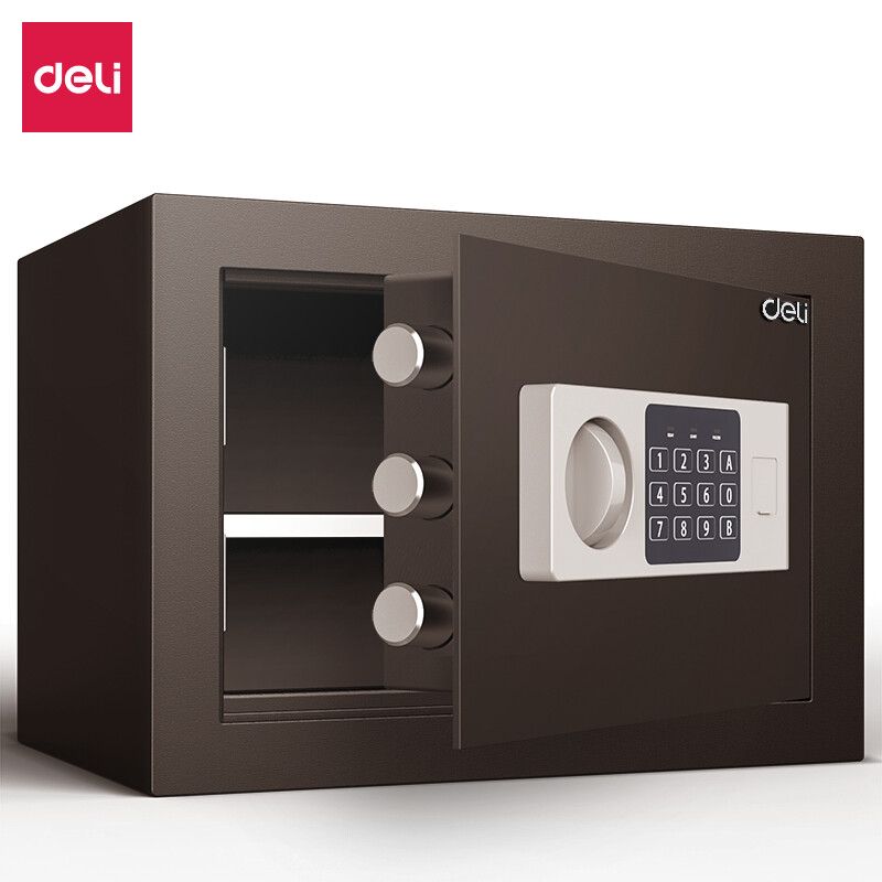 保险柜 高25cm小型入墙入柜保险箱 办公家用电子密码保管箱