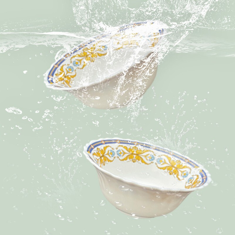 康宁餐具 餐具套装耐高温玻璃碗碟盘套装 彭巴杜夫人餐具6件套 6头