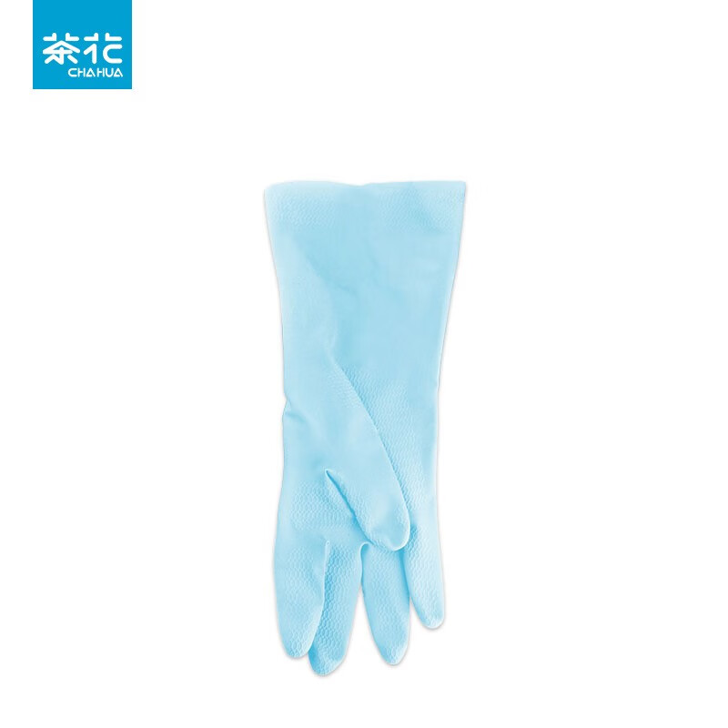 茶花（CHAHUA） 茶花乳胶洗碗手套3双装防水橡胶厨房耐用薄款刷碗洗衣 【光里】红色m码-3双