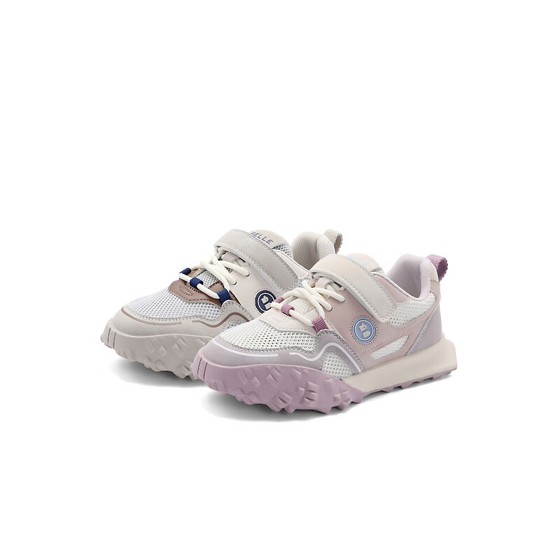 百丽潮酷网面运动鞋童鞋2023夏季新商场同款拼色休闲鞋A2331B83 灰色 36