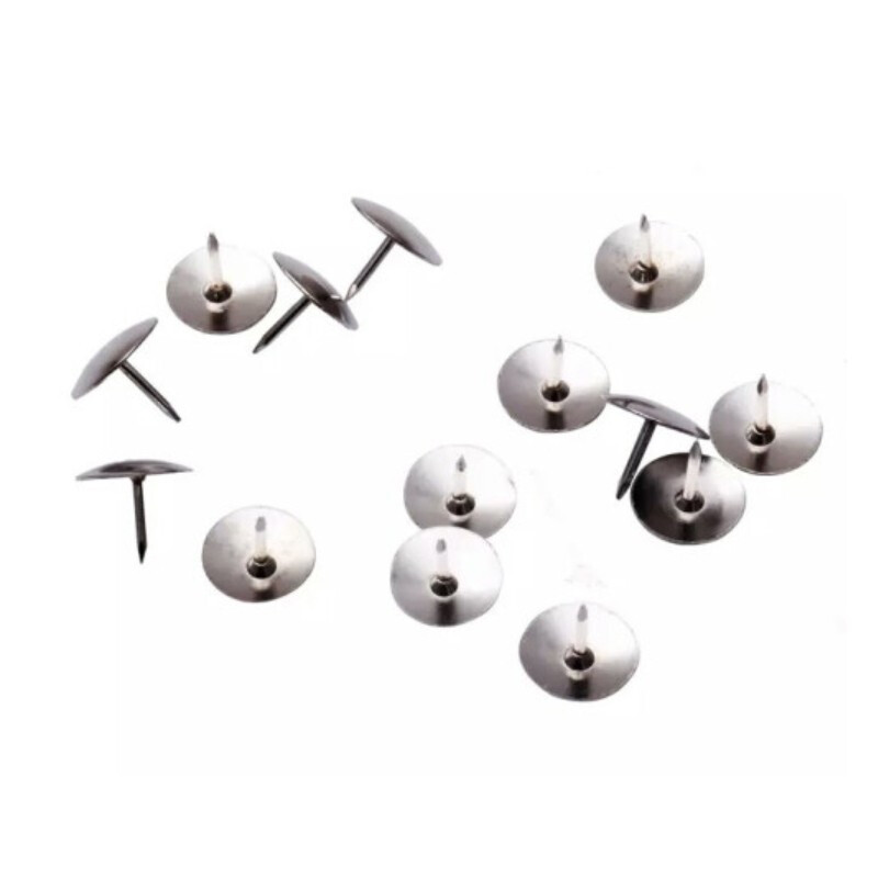 得力(deli)0022 9*11mm图钉 金属大头钉 镀镍图钉 图画钉 家用装修