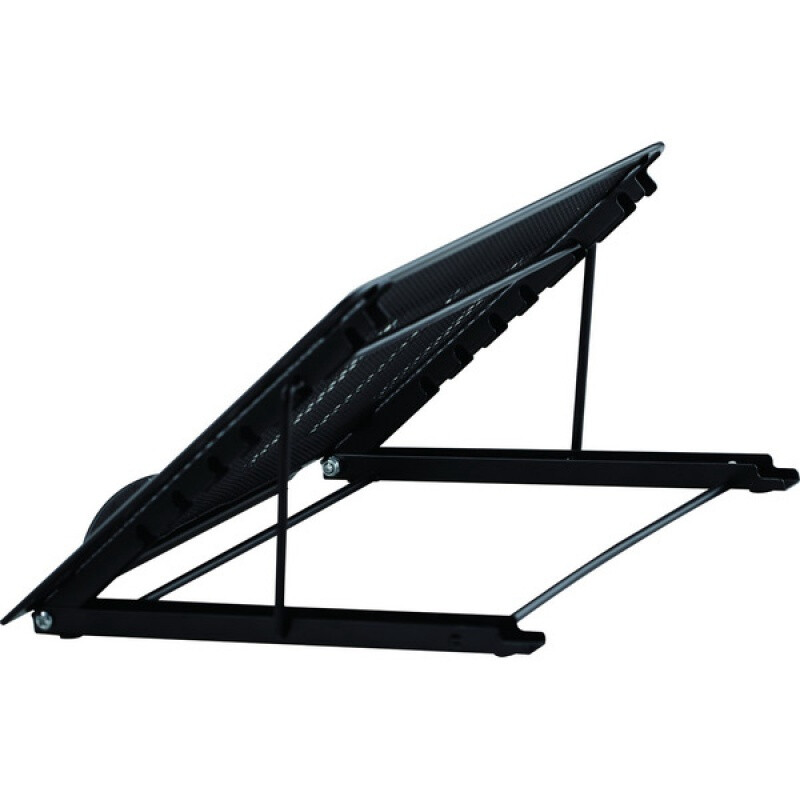 史泰博 笔记本支架 电脑支架散热器 便携可调节铝合金平板支架 黑色 黑色