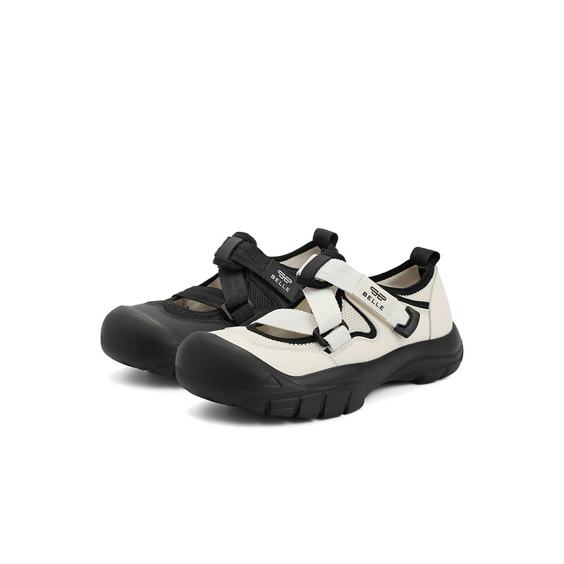 百丽小众老爹凉鞋女2023秋季新款丑萌休闲鞋溯溪鞋B1450CQ3 米白 39