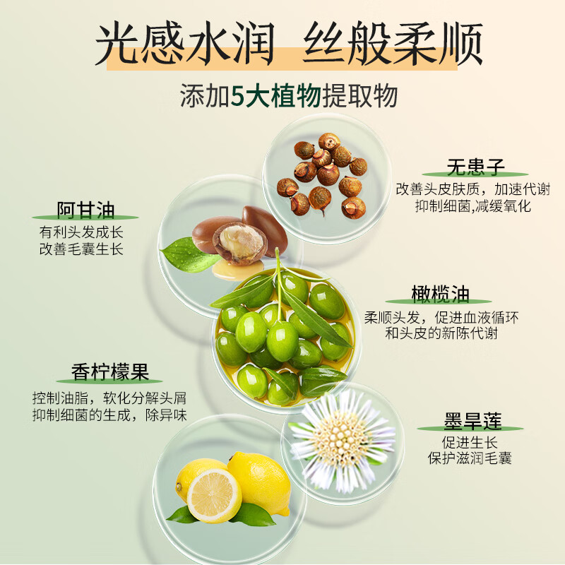 100年润发洗发水水感柔顺调理氨基酸洗发露液头水膏男女士百年润发550ml