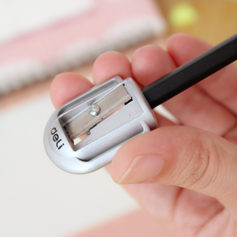 得力(deli)0595 卷笔刀迷你削笔器铅笔削笔刀便携式可爱金属小号随身