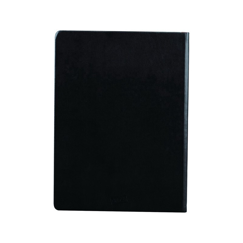 史泰博 平装PU仿皮笔记本 商务办公专用记事本会议记录本子日记本 16K 80页 黑色